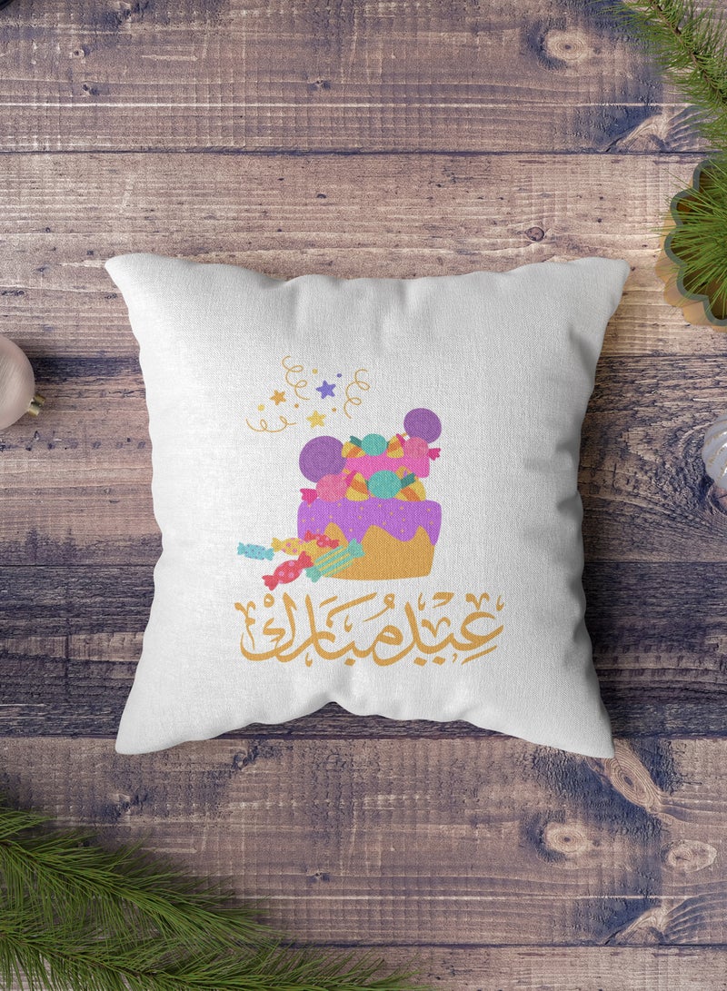 لوحة غطاء وسادة من البوليستر بتصميم عيد مبارك - Image 3